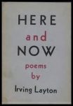Irving Layton Here and Now book cover by Betty Sutherland
