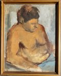 Painting by Boschka of Irving Layton shirtless