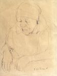 sketch of an old woman by Betty Sutherland aka Boschka Layton